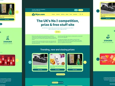 Modern UI/UX Concept for a Prize & Competition Platform beta signup page bootstrap responsive layout event landing page figma design website gdpr compliant website gsap scroll animations icon set design information architecture landing page lead generation landing page leadpages landing page lottie animation integration thank you page design ui ux website ux design ux writing web template website design figma website mockup wireframe design
