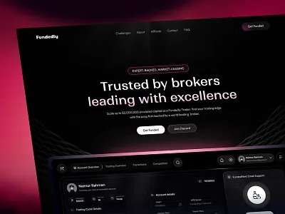 Prop Trading Firm - Landing Page crypto crypto landing page crypto trading prop firm prop trading firm trading landing page trading platform web web design web3