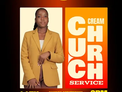 CREAM SERVICE POSTER graphic design