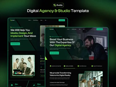 Digital Agency & Studio Template agency branding creative design framer landing page minimal modern nocode portfolio productdesign saas startup template uidesign uiux uxdesign webdesign webflow website