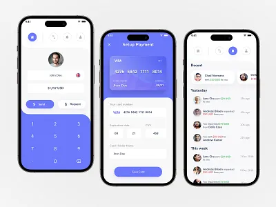 Fintech Wallet App – Send & Receive Money UI app design banking app fintech app ios app mobile ui payment app ui ux design wallet app