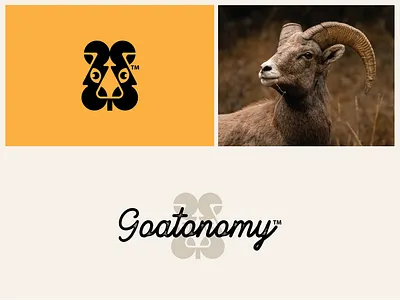 GOATONOMY 2026 animal branding design goat graphic design illustration logo logo animal minimal logo typography wild