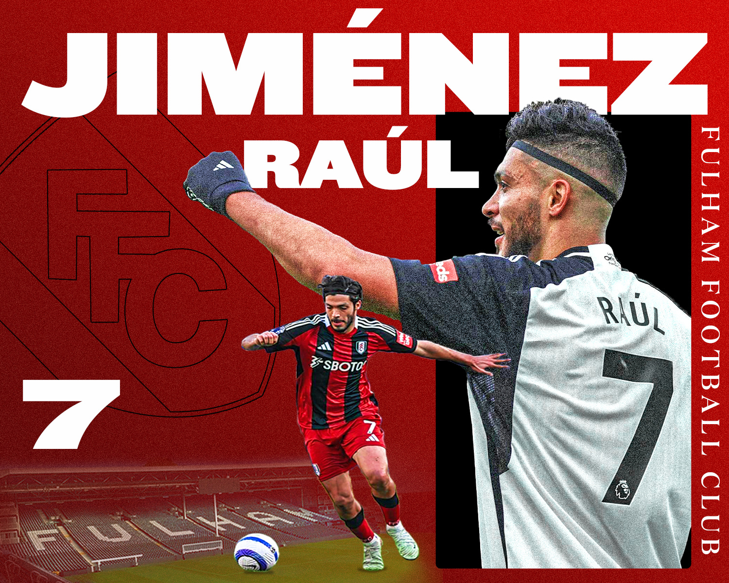 Raúl Jiménez - Fulham FC craven cottage england fifa football football club fulham futbol graphic design london mexico photoshop premier league raúl jiménez soccer world cup
