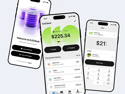 Fintech Mobile Banking App | Digital Banking Mobile App banking finance fintech ios minimal mobile app money transfer payment product design ui ui design ux design wallet
