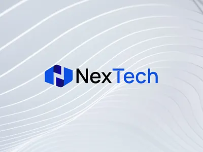 NexTech brand branding company design graphic design illustration lettermark logo logo design minimal minimalist technology vector wordmark
