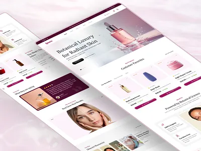 Beauty Skincare Ecommerce Website UI Design e com site e commerce e commerce ux graphic design landing page ui ui designer ui ux ux ux designer ux ui designer web design web ui