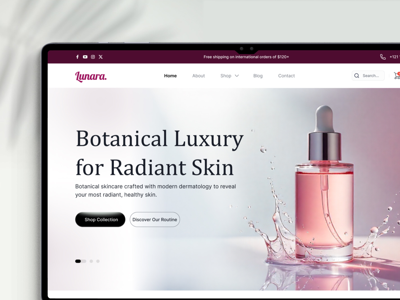 Beauty Skincare Ecommerce Website UI Design branding category page design e com e com ux graphic design landing page logo product details page ui ui ux ux web ui website design