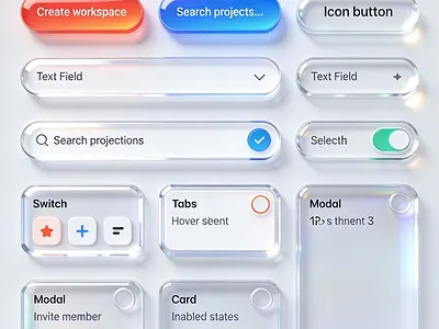Styleguides CTA branding cta lequid glass mobile product design ui ux