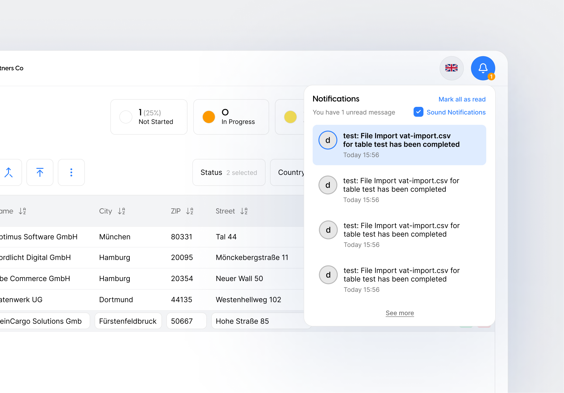 Notifications popup UI design interface notifications optimus sfotware ui ux