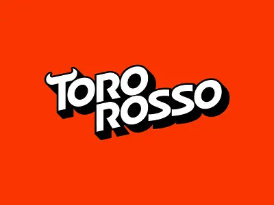 Toro Rosso Custom Type Lettering automotive bold branding bull calligraphy dynamic flow graphic design iconic logo logotype mihai dolganiuc design racing red symbol timeless typography up wordmark