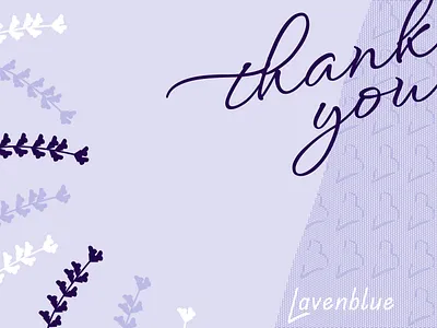 Thank you design design graphique designer graphique designer portfolio graphic design graphic designer illustration lavande lavender logo wellness