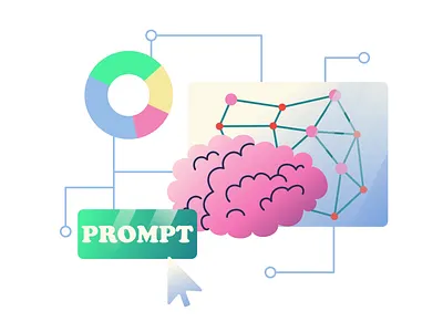 AI Prompt 2d after effects ai algorithms animation artificial brain artificial intelligence automation brain data processing deep learning machine learning microcircuit motion design motion graphics pie chart plexus prompt prompting