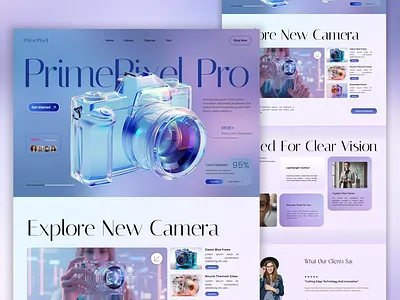 Camera Product Landing Page UI (Figma) shop ui