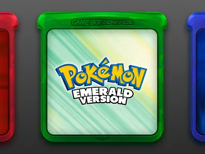 Game Boy Advance Cartridge Icon game boy game boy advance gaming gba graphic design icon logo pokemon retro ui