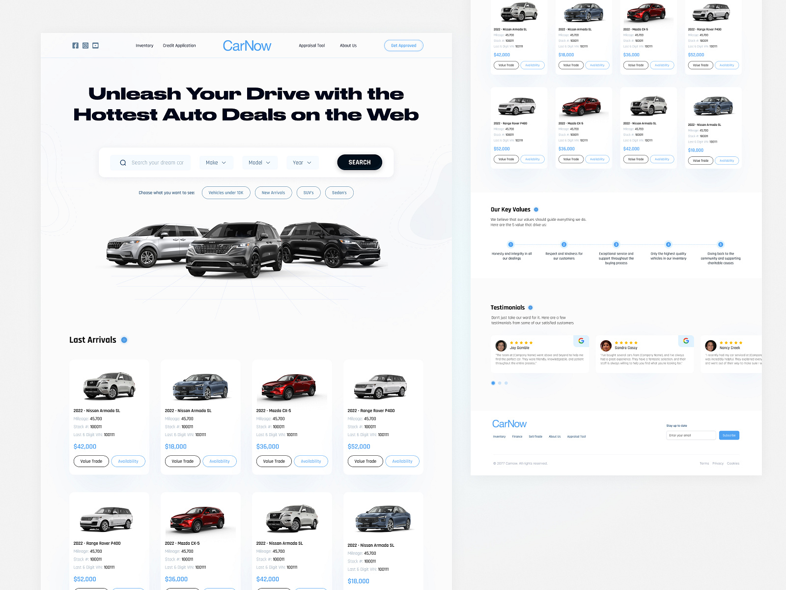 Used car retail website design by Ozan Karaçanta on Dribbble