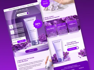 Spring Promotional Email Design for Skincare Brand beauty branding cosmetics ecommerce email emaildesign emailmarketing marketing newsletter promotion skincare ui uidesign visualdesign webdesign