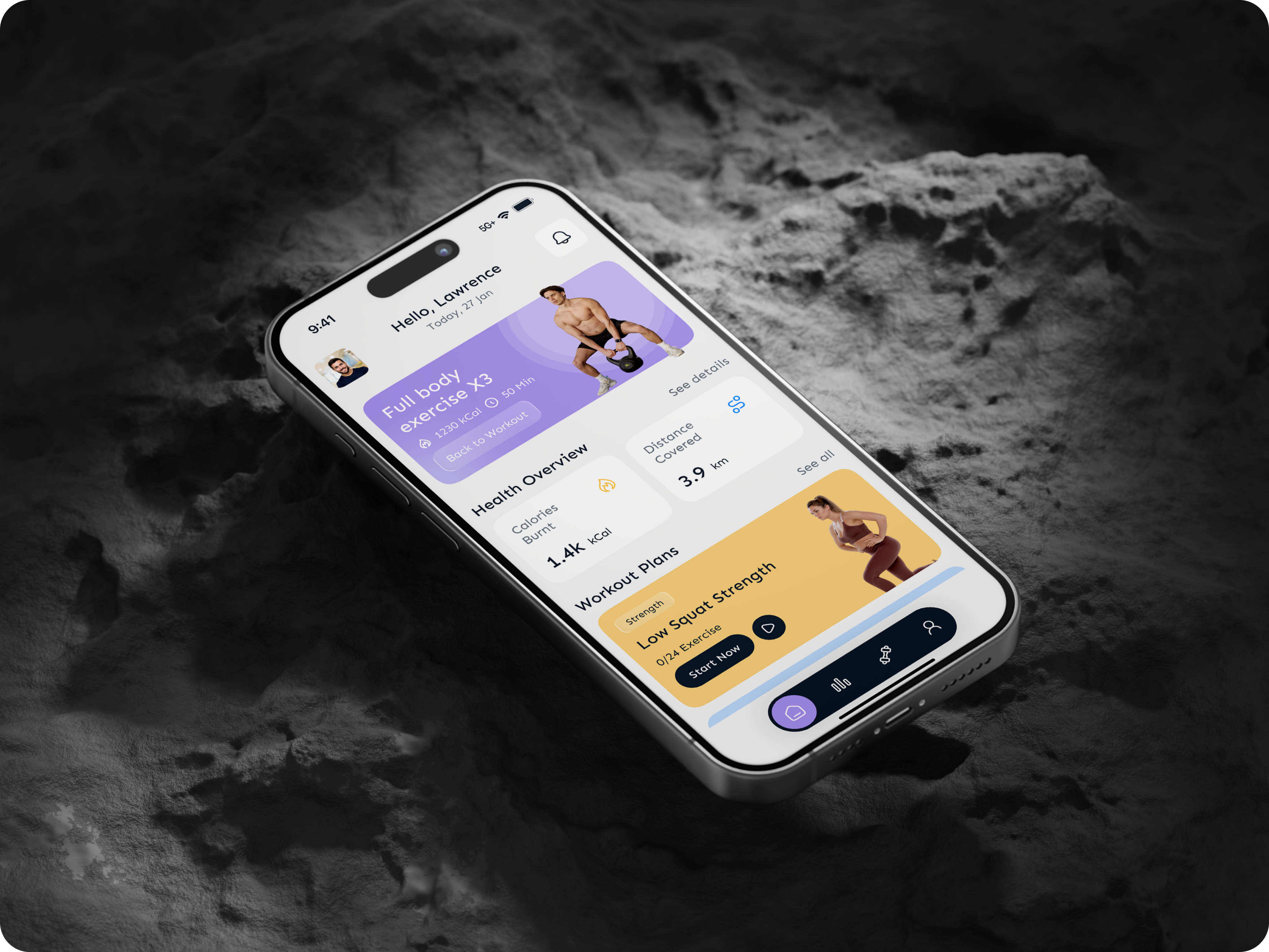 Fitness App – Activity Tracking Mobile UI/UX Design app design exercise fitness fitness app fitness tracker gym app health mobile app design mobile ui product design tracker training ui design uiux ux design workout app