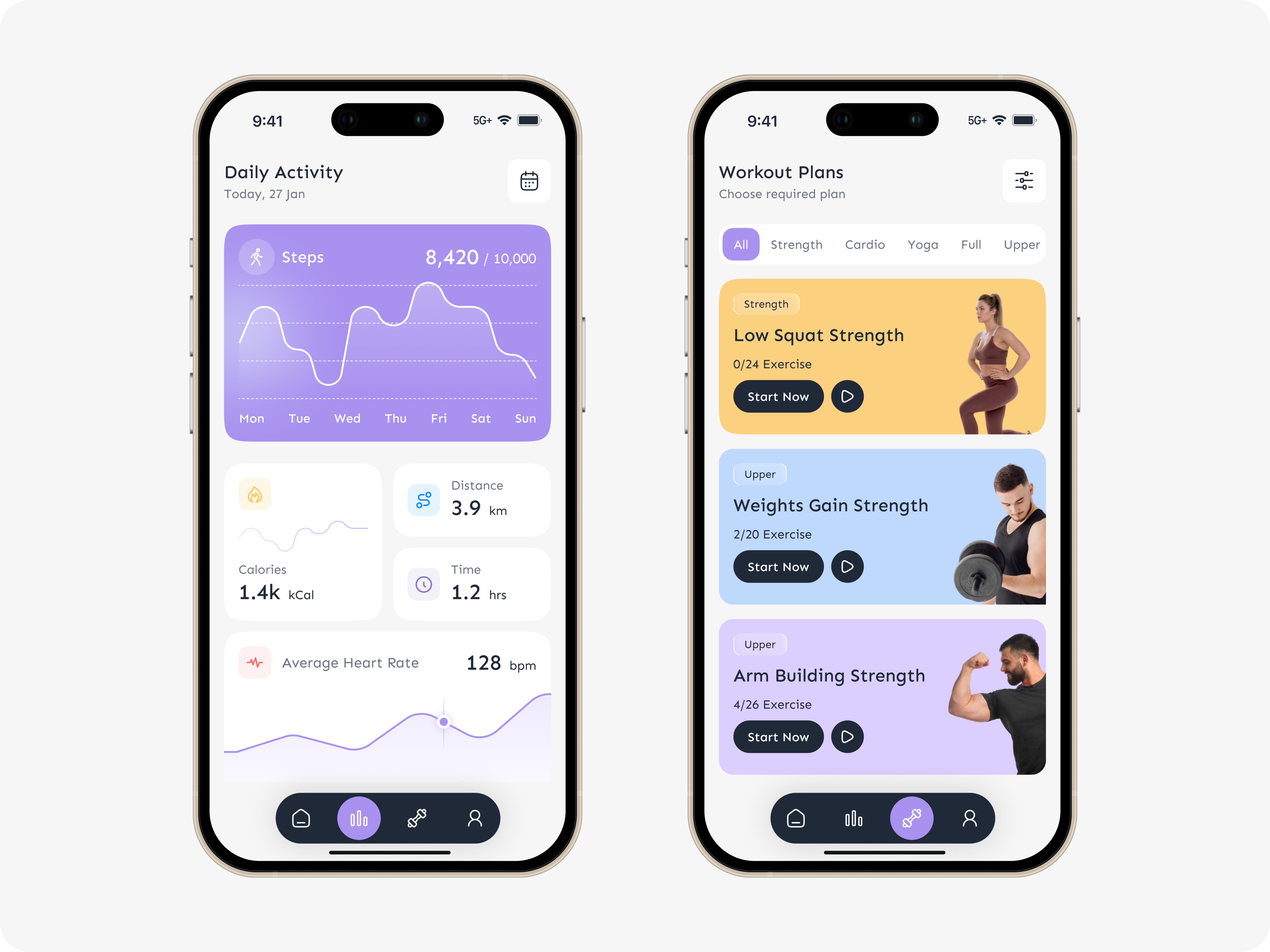 Example of Fitness App Design & Development 