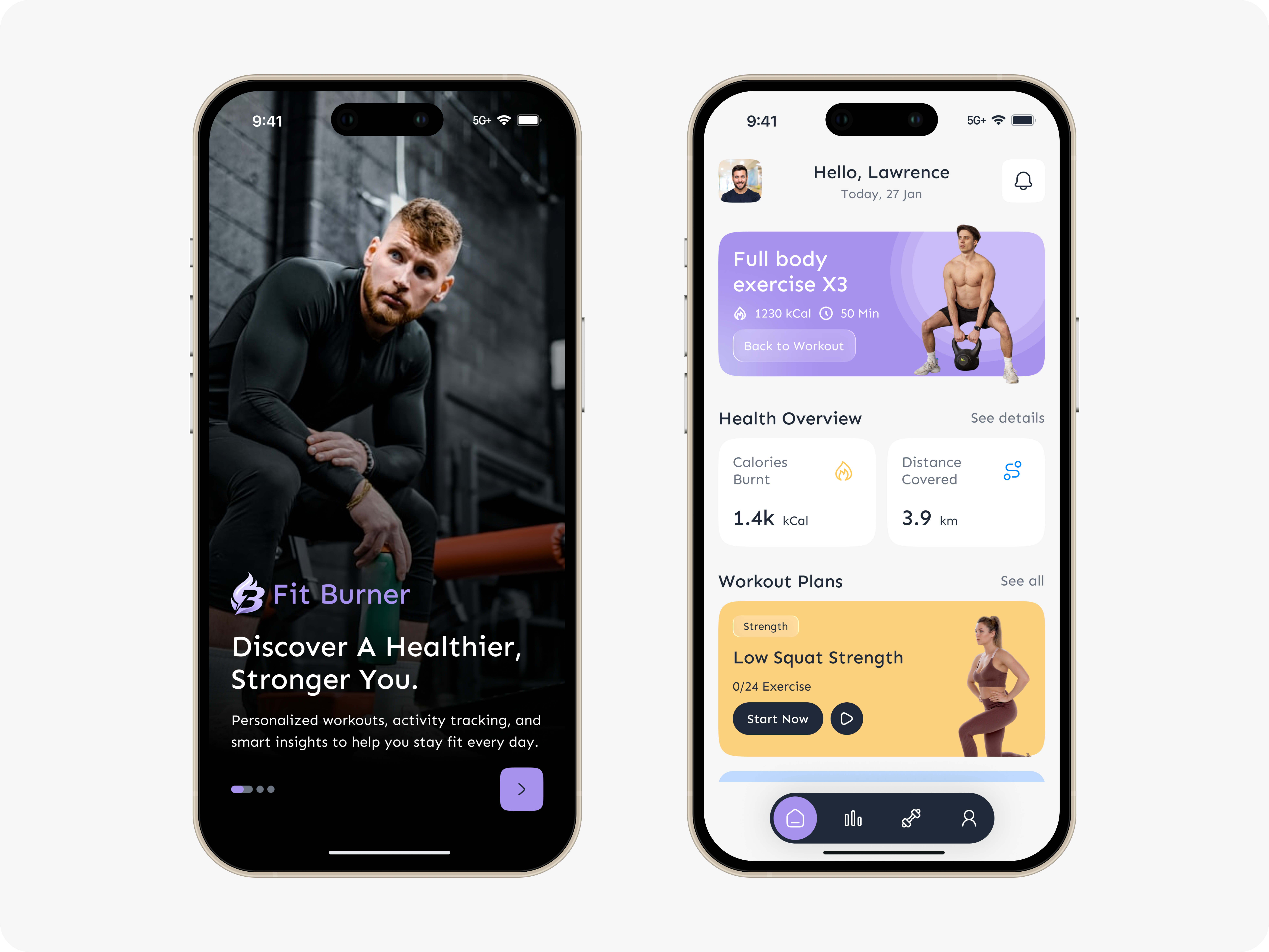 Example of Fitness App Design & Development 