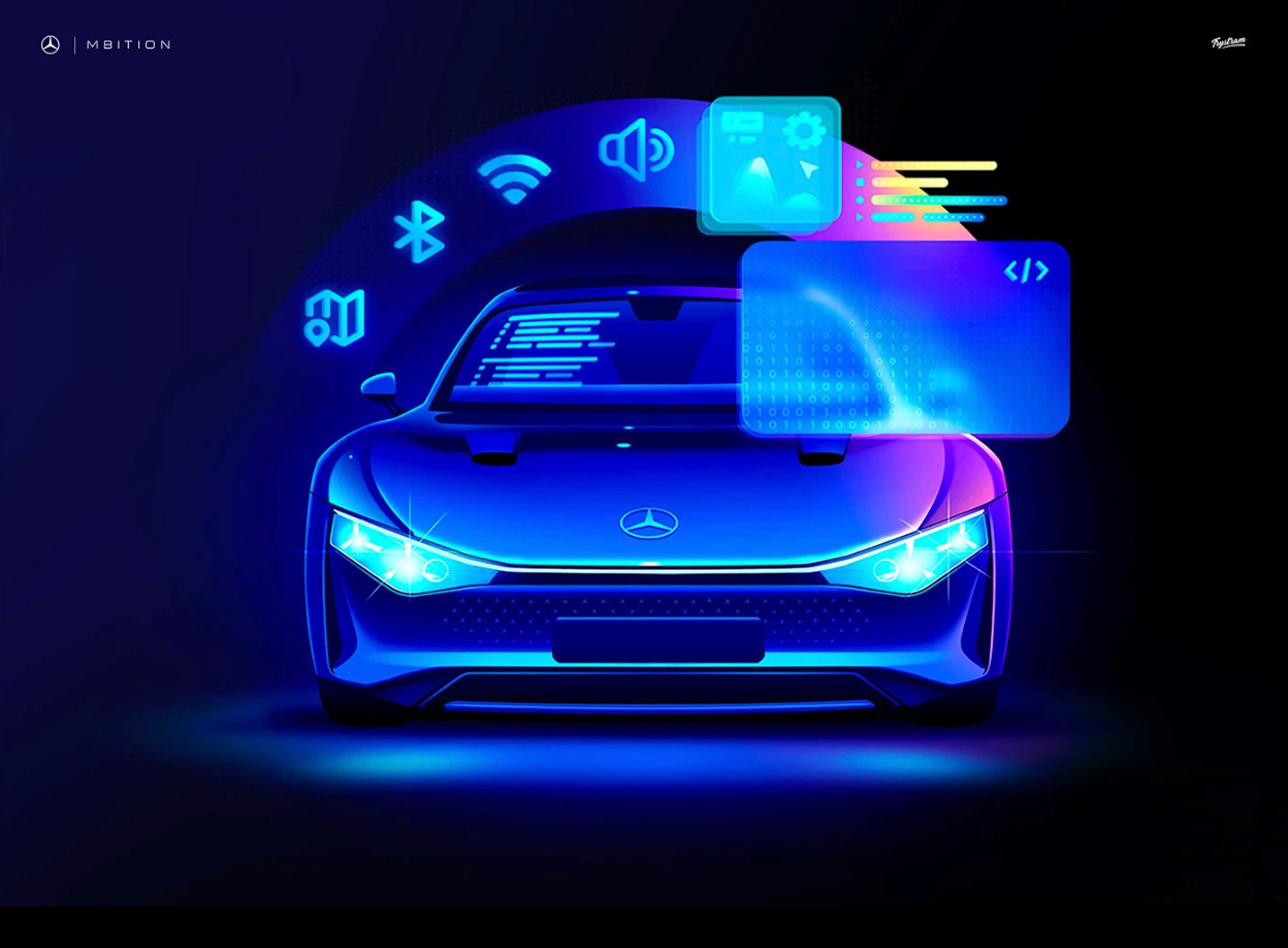 Mercedes Benz : M bition app appillustration artdirection automotive benz branding design futur illustration mercedes tech technology ui