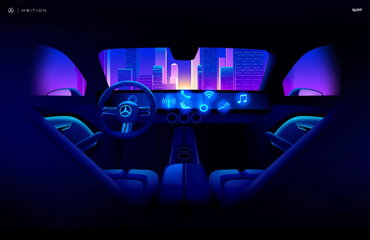 Mercedes-Benz : Mbition app appdesign appillustration automotive brandillustration branding design illustration mercedes ui
