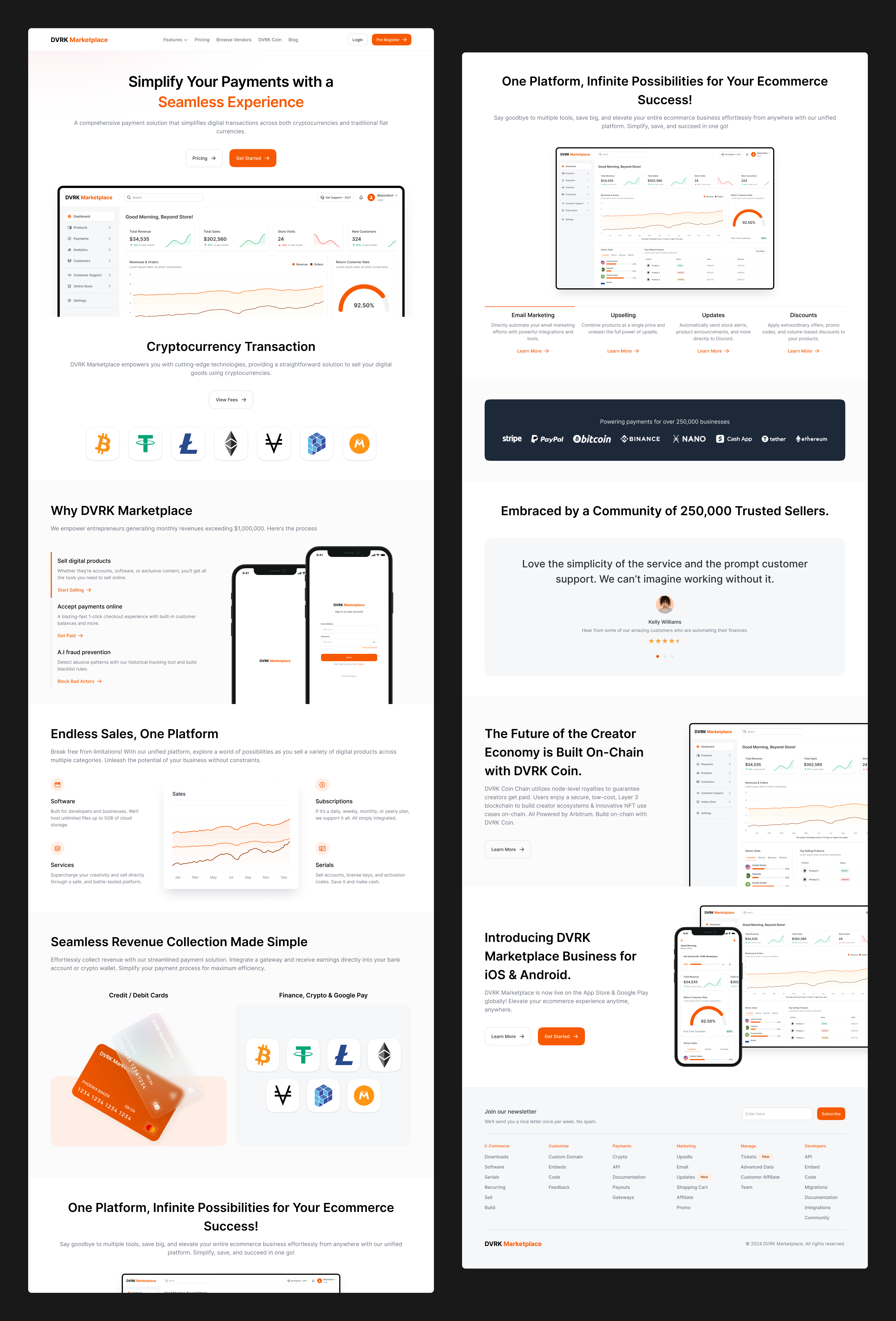 SaaS Ecommerce Landing Page landing page saas ui ui design ux design