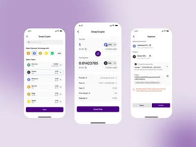 Swap Crypto UI androidui cryptoswaping iosui moderui newui swapcrypto swaping