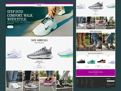 Lunbir - Ecommerce website Homepage cro focused website e commerce homepage ecommerce ecommerce homepage ecommerce website figma design landing landing page online shopping online store product page seative shoe website sneaker sneakers homepage website website homepage