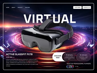VR Product Showcase – Premium Web UI Design branding graphic design ui
