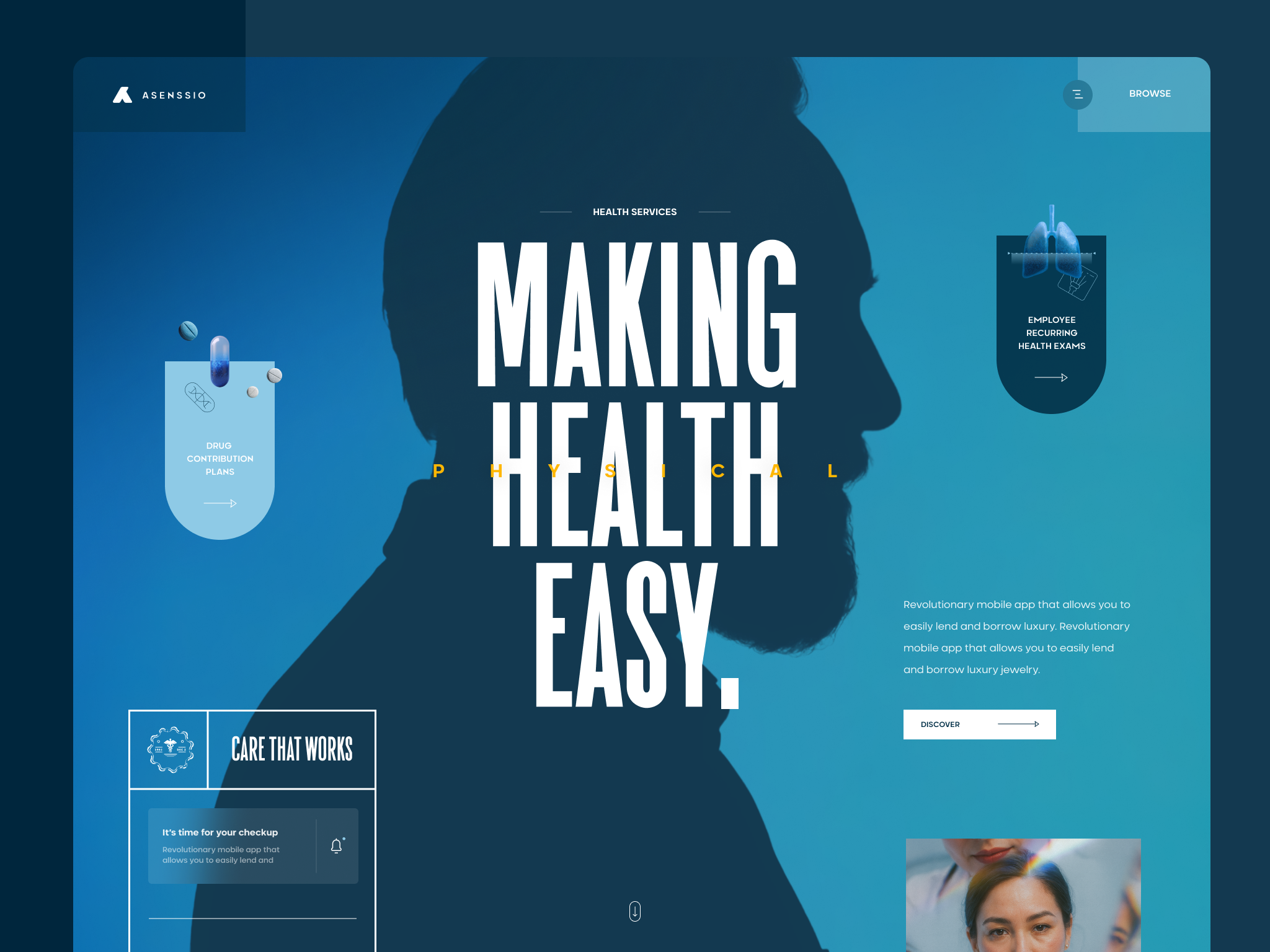 Website for a Health Startup minimalism ui ux webdesign website