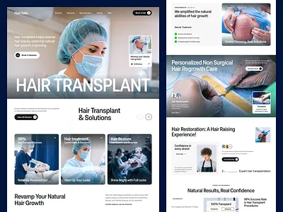 Hairtale - Hair Transplant Landing Page baldness beard transplant hair care hair clinic hair growth hair loss hair restoration hair salon hair solution hair transformation hair transplant hair transplant clinic hair transplant turkey hair transplant website hair treatment landing page transplant hair web design website design