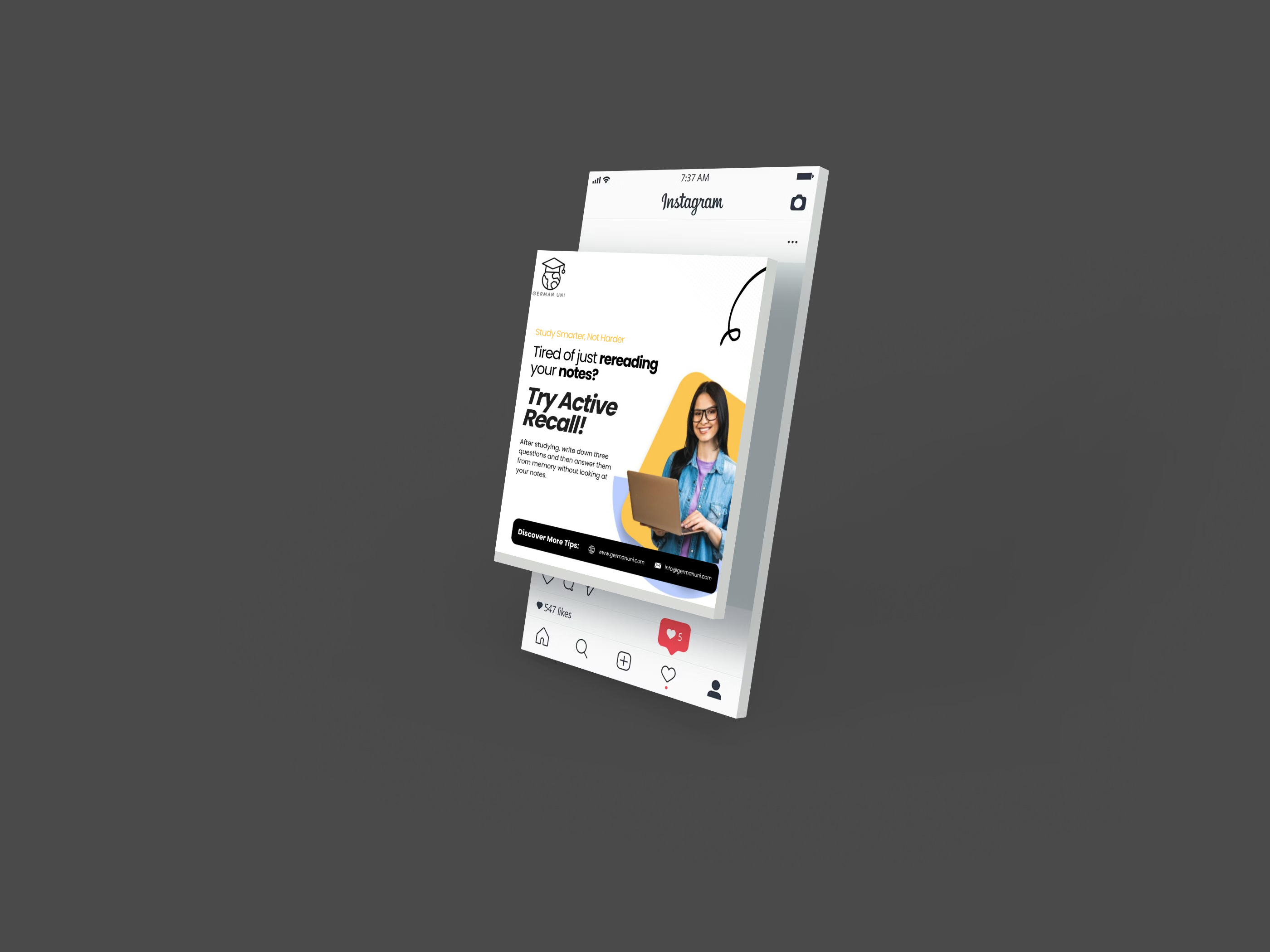 Instgram Post-German uni designs graphic design instagram post poster ui