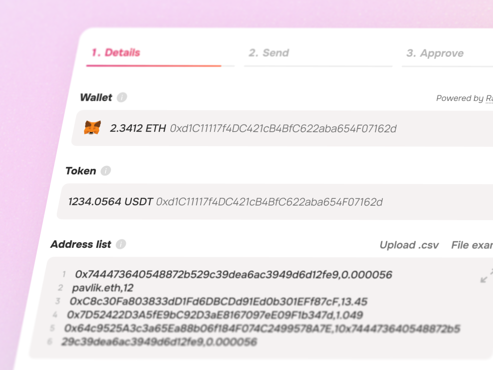 🔀 Multisend tokens tool airdrop blockchain clean crypto defi multisend tokens ui wallet web web3