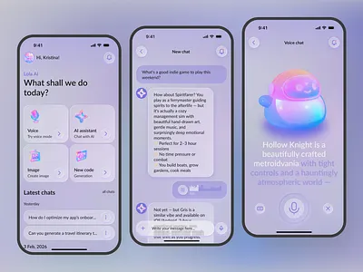 AI Assistant Interface UI Design iOS ai ai chat ios mobile mobile upp design ui uxui