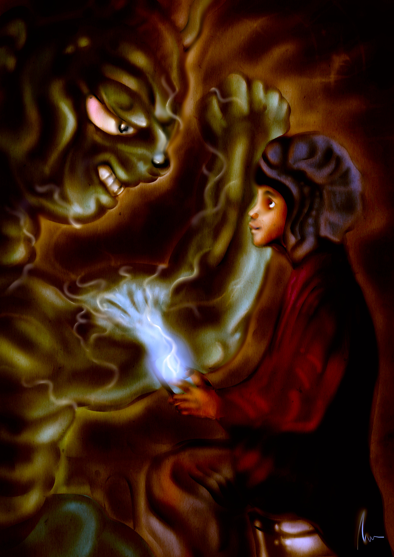 "Phone Genius" art boy branding choldren illustration color pencil comic design draw dream illustration mystery painting poster tee shirt water ink