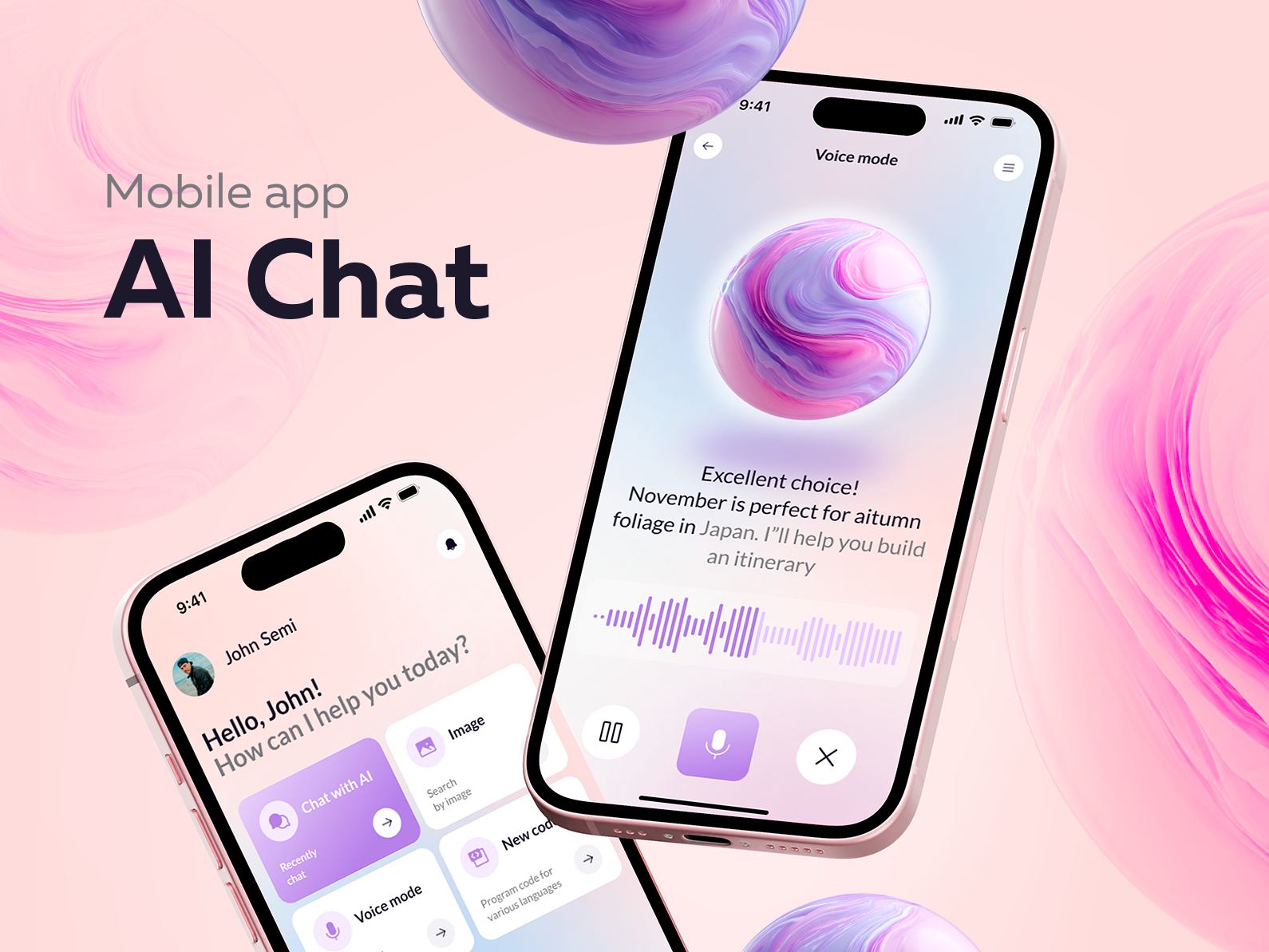 Mobile App Ai Chat & Voice app mobile app ui uiux