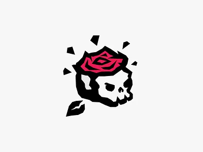 Skull + Rose logo logo design rose rose logo skull skull rose skull and rose skull logo skull rose