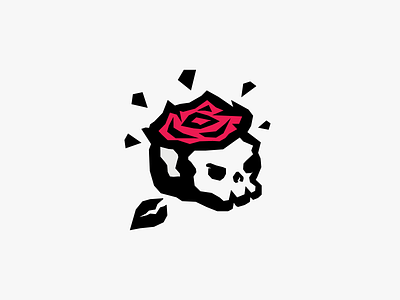 Skull + Rose logo logo design rose rose logo skull skull rose skull and rose skull logo skull rose
