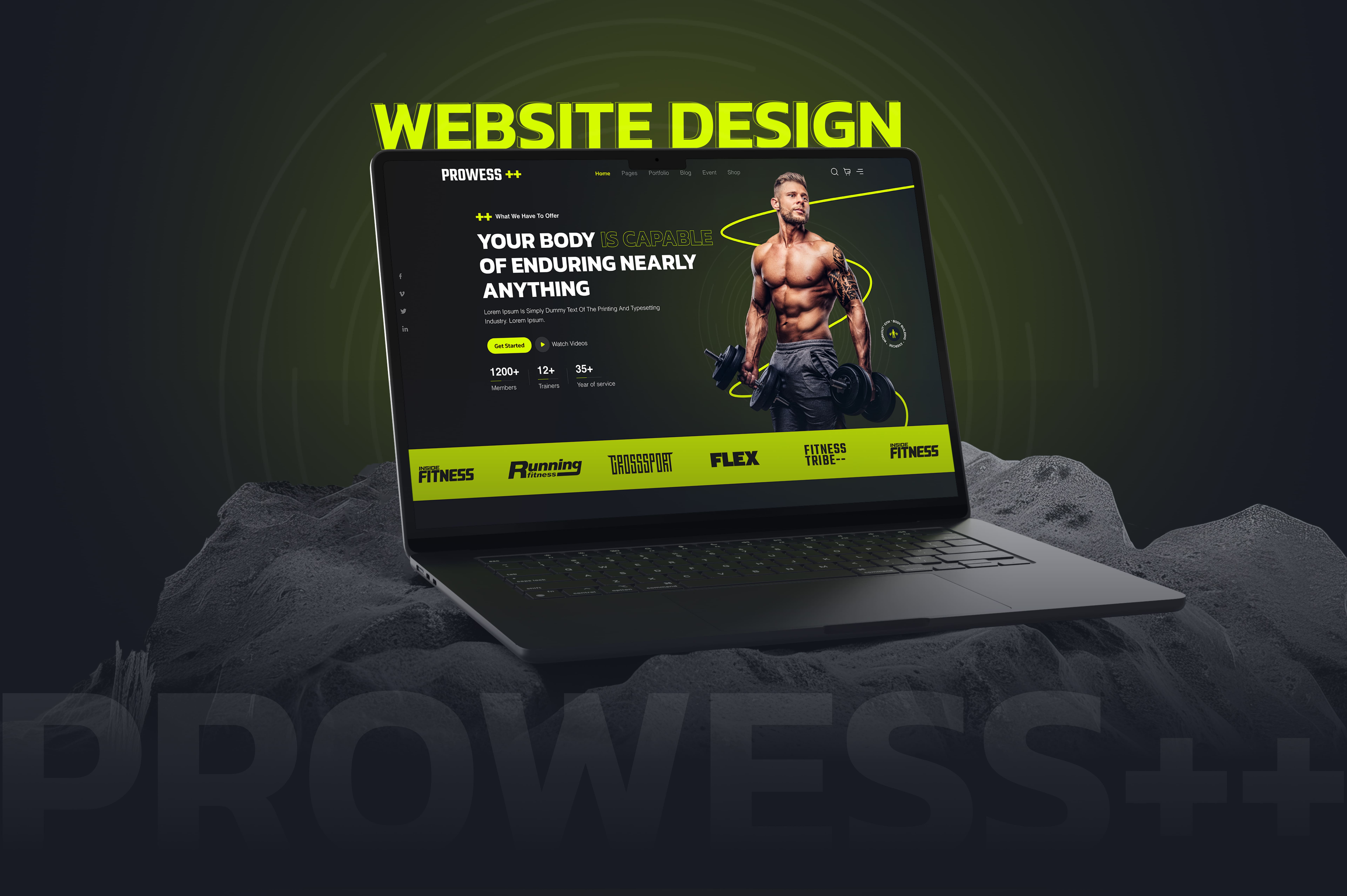 Gym - Landing Page Website Design bodybuilding supplements branding exercise graphic design gym gym landing page website design gym website gym website design health health and wellness landing page design personal trainer ui web design website website design wellness wellness website design yoga yoga studio