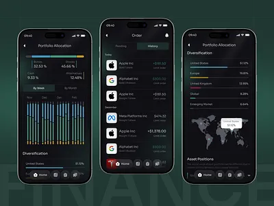 Portfolio & Trading Mobile App app finance app fintech mobile app fintech startup investing investment app investment technology mobile mobile app mobile application mobile trading app portfolio app saas fintech stock app stock trading trading app trading app design trading platform