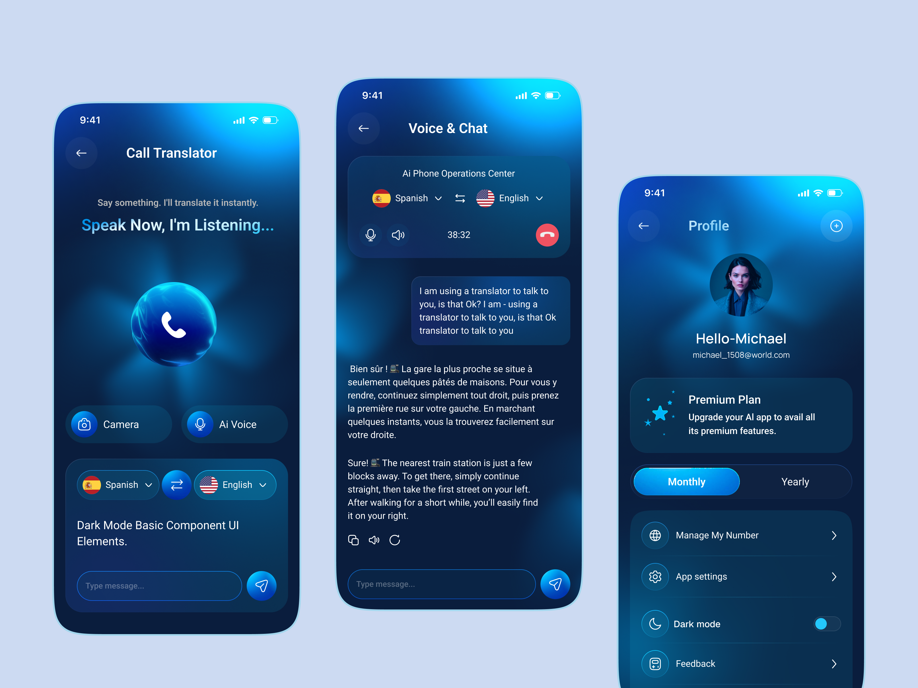 Voice Translator for New York – Real Time Speech Translation ai translator app design ios app language app mobile mobile app nyc app product design real time translation speech translation travel app ui ux design voice translator