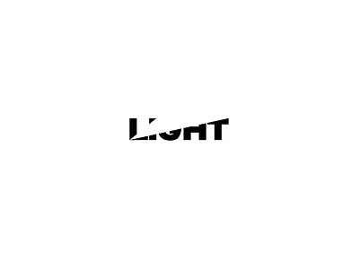 Light logo branding counterform graphic design light logo negative space