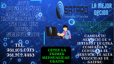 SATPRO, La mejor opcion en Internet Satelital. branding design graphic design