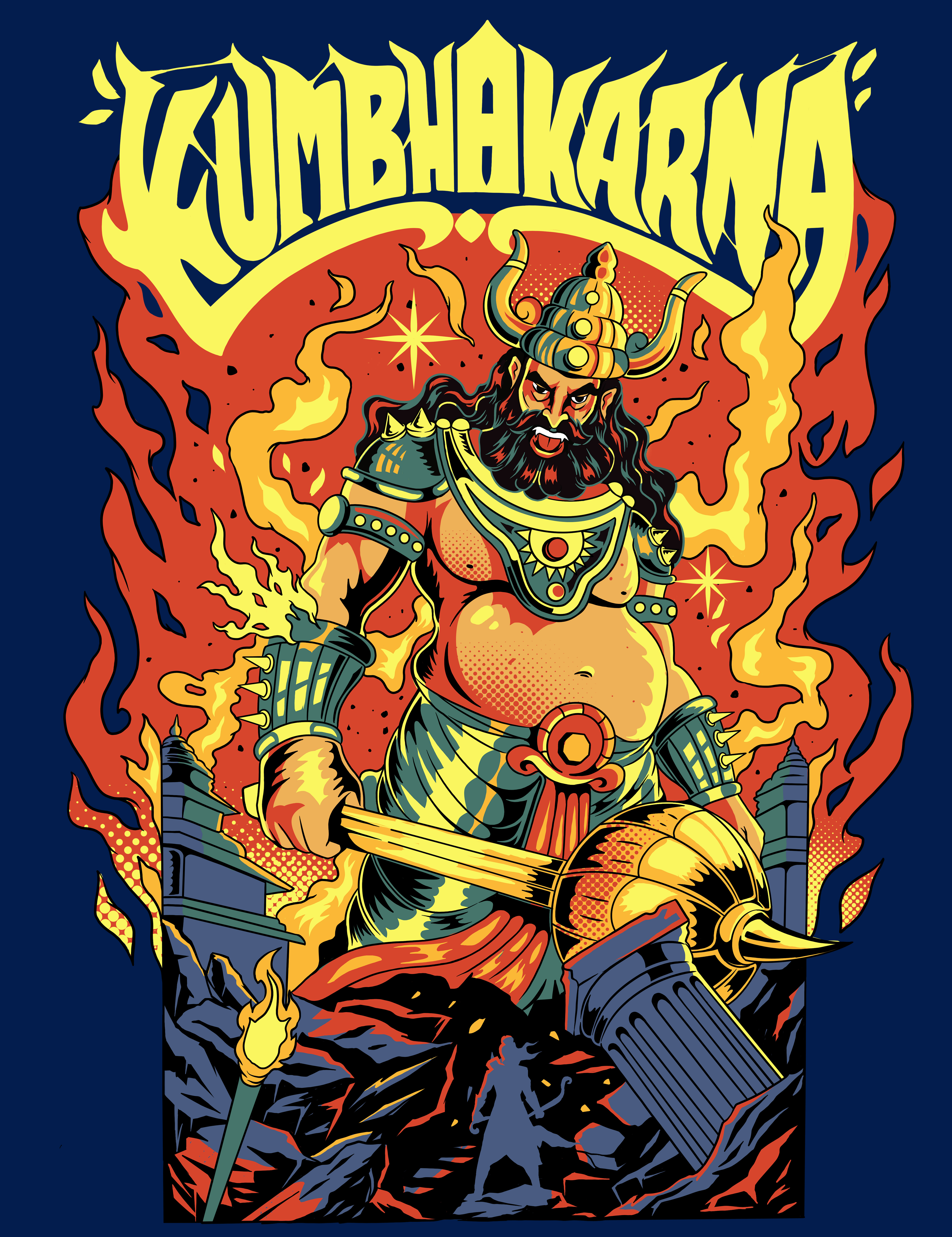 KUMBHAKARNA branding design fireart fireart fireart studio graphic design illustration logo ui ux vector