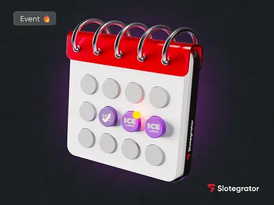 3D Calendar Key Visual for ICE London (2024) 3d 3d render 3dmodeling 3drender blender blender3d branding design graphic design illustration key visual ui visualization