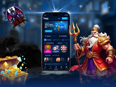 Crypto Betting Mobile App Showcase betting casino app casino dashboard casino experience casino home casino platfrom casino ui gambling ui gaming dashboard gaming interface gaming layout interface landing page live casino mobile app online casino redesign social app ui design website design