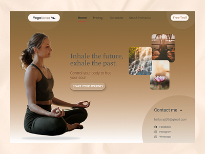 Yoga Instructor Website Design.... app branding design graphic design icon typography ui