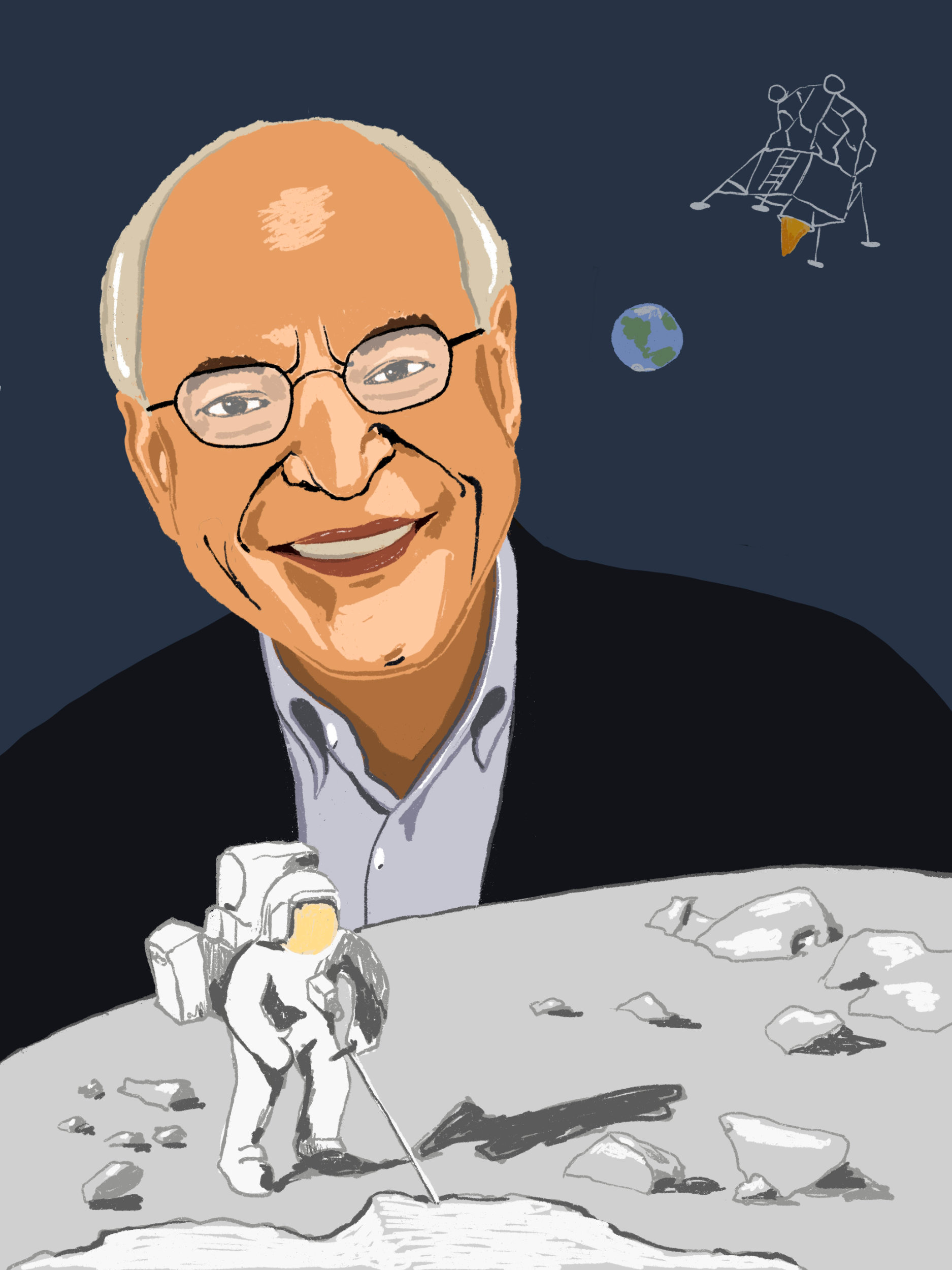 Portrait of Dr Farouk El-Baz