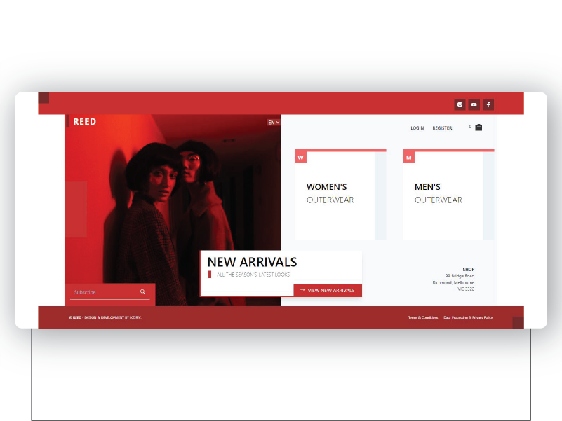 REED — Editorial E-commerce Concept app branding design ecommerce graphic design landing page minimal ui web web design website