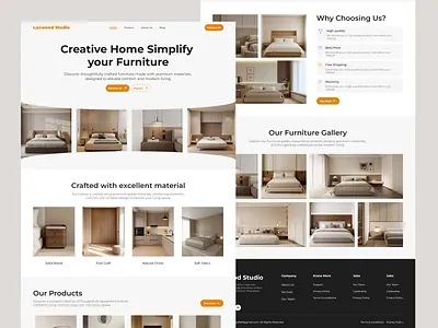 Furniture Website UI clean ui furniture design home interior landing page minimal design modern furniture ui design uiux web design